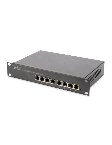 Zestaw Sieciowy 10 Cali: Szafa Wisząca 9U, Półka, Listwa Zasilająca, 8-Port Switch, Panel Kat.6, Czarny