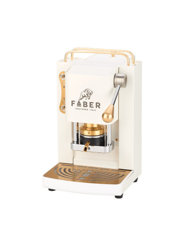Ekspres Do Kawy Faber Pro Mini Deluxe Ese Pad Czysty Biały Mosiądz