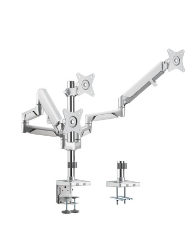 Uchwyt Stołowy Logilink Bp0090 17''-32'' 21Kg 3 Monitore Silver