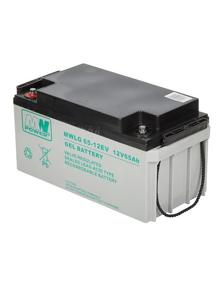 Akumulator Żelowy 12V/65Ah-Mwlg Mw Power