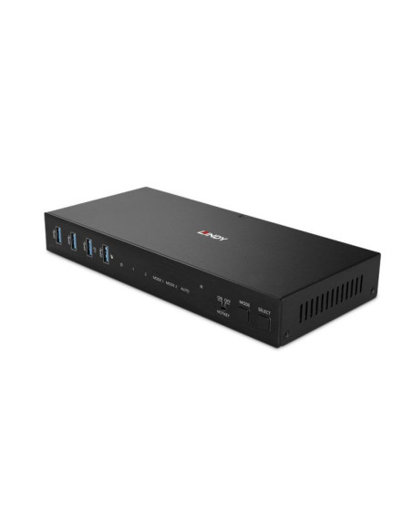 Lindy 2-Portowy Przełącznik Kvm Hdmi 4K60 Usb3.0 Z Podwójną Głowicą