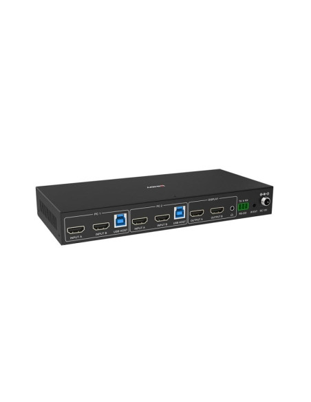 Lindy 2-Portowy Przełącznik Kvm Hdmi 4K60 Usb3.0 Z Podwójną Głowicą