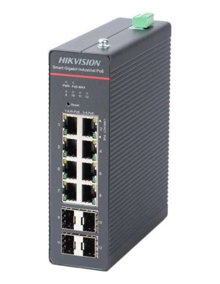 Switch Hikvision Ds-3T1512Hp-Si-8P4Fkit(75W)