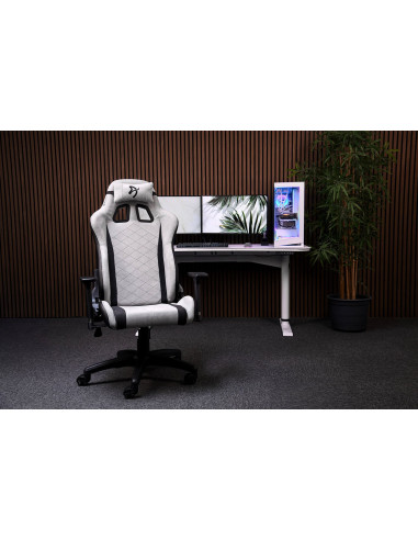 Arozzi Soft Fabric | Gaming Chair | Avanti Softfabric | Light Pilkas Fotel Do Gry Na Konsoli Tapicerowane Siedzisko