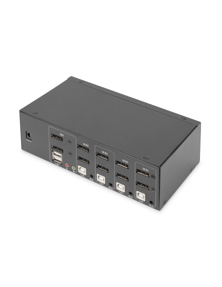 Przełącznik Kvm, 4 Portowy, 4K 60Hz, 8Xdp In, 2Xdp Out, 2Xusb A, 2X Audio In&Out