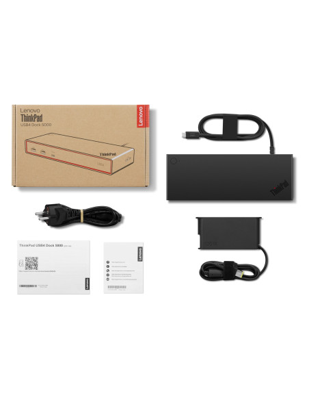 Lenovo Thinkpad Usb4 Dock 5000 Przewodowa Thunderbolt 4 Czarny