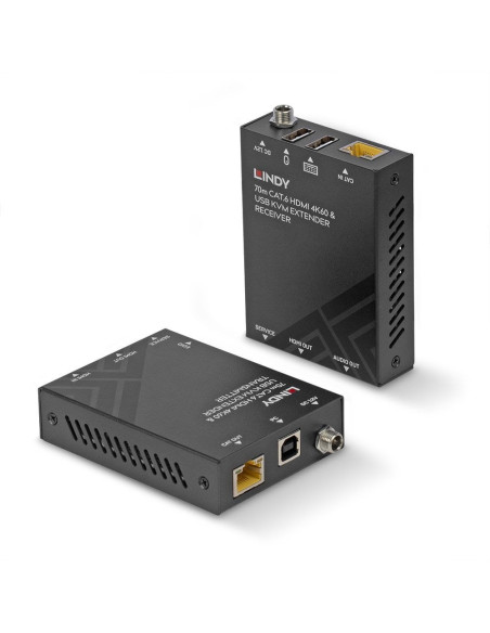 Lindy Przedłużacz Hdmi 70M Cat.6 4K60, Usb & Audio