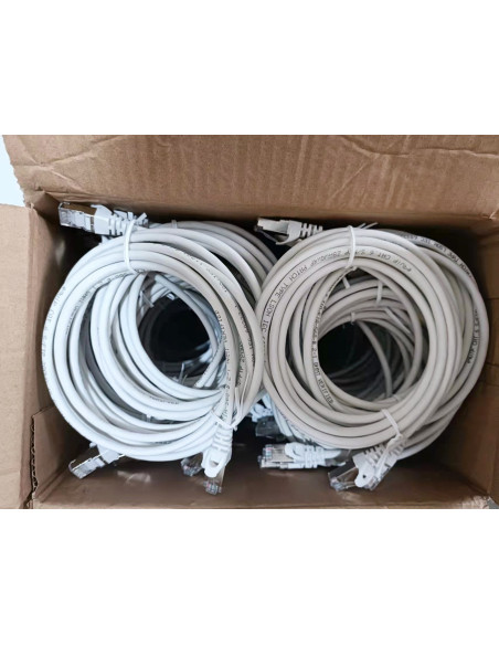 Equip - Kabel Krosowy Rj-45 Męski Biały Linka 25 Cm Cat 6 - Bezhalogenowy, Formowany, Komplet 100 Szt.