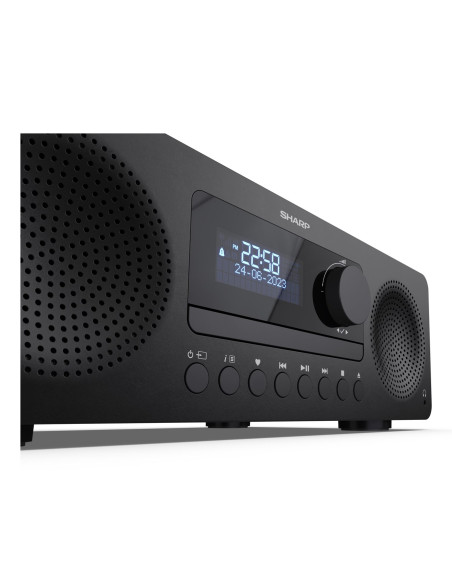 System Hi-Fi Sharp Tokyo Dab+ All-In-One Xl-B720D(Bk) Wejście Aux Łączność Bluetooth Odtwarzacz Cd Radio Fm