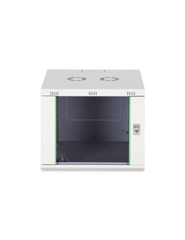 Szafa Sieciowa Wisząca Dynamic 19" 9U Rack 600X600, Drzwi Szyba, Szary, Niedzielona, Złożona, 60Kg