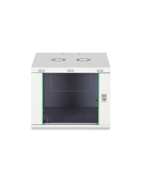 Szafa Sieciowa Wisząca Dynamic 19" 9U Rack 600X600, Drzwi Szyba, Szary, Niedzielona, Złożona, 60Kg