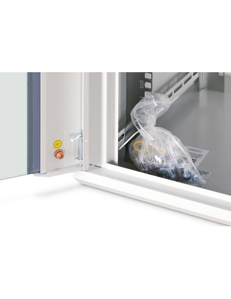 Szafa Sieciowa Wisząca Dynamic 19" 9U Rack 600X600, Drzwi Szyba, Szary, Niedzielona, Złożona, 60Kg