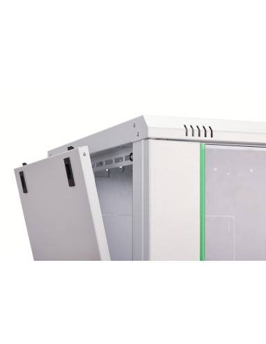 Szafa Sieciowa Wisząca Dynamic 19" 9U Rack 600X600, Drzwi Szyba, Szary, Niedzielona, Złożona, 60Kg