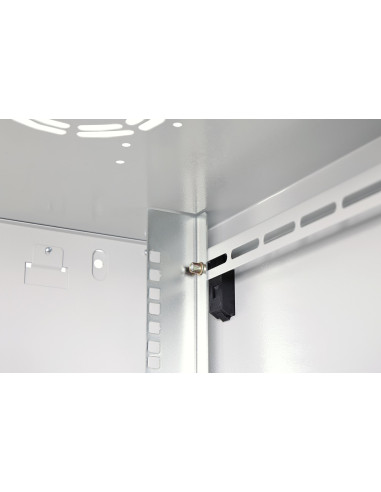 Szafa Sieciowa Wisząca Dynamic 19" 9U Rack 600X600, Drzwi Szyba, Szary, Niedzielona, Złożona, 60Kg