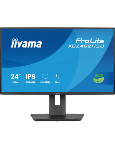 Monitor Iiyama Prolite 24-Calowy Panel Ips Full Hd Z Wąskimi Ramkami, Klasą Energetyczną B, Regulowaną Wysokością