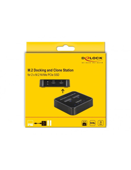 Delock Stacja Dokująca M.2 Dla 2 X M.2 Nvme Pcie Ss