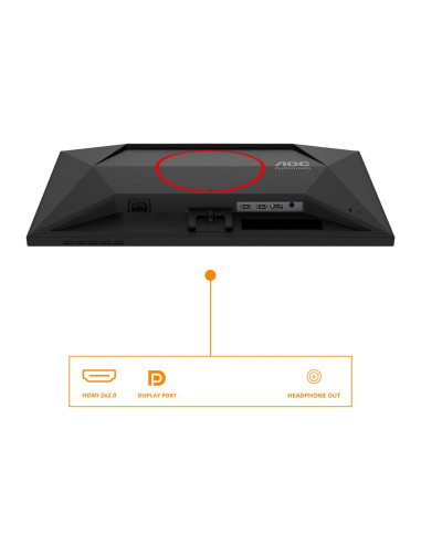 Monitor Aoc 62,2Cm (24,5") 25G4Sre 16:09 2Xhdmi+Dp/Czerwony