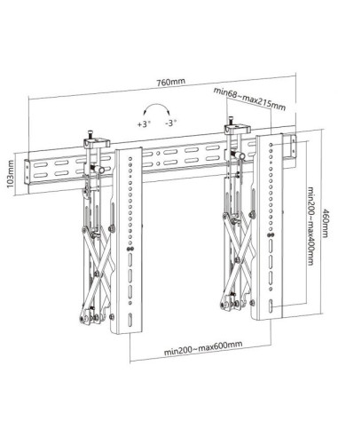 Uchwyt Ścienny 37"-70" 1Tft Popout 1Joint 45Kg Sw Lite Sprzedaż Detaliczna