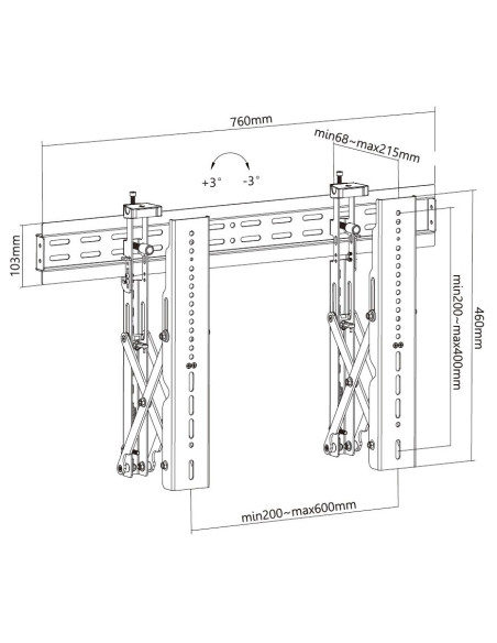 Uchwyt Ścienny 37"-70" 1Tft Popout 1Joint 45Kg Sw Lite Sprzedaż Detaliczna