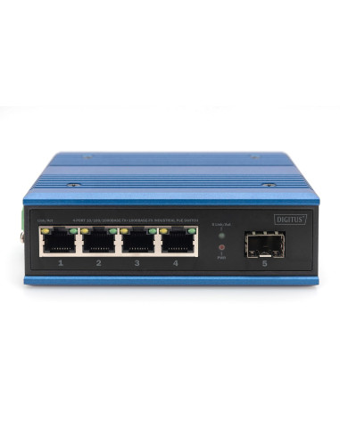 Przemysłowy Switch 4X 1000Base-Tx Poe 120W + 1X 1000Base-Fx (Bez Modułu) Din Rozszerzony Zakres Temp