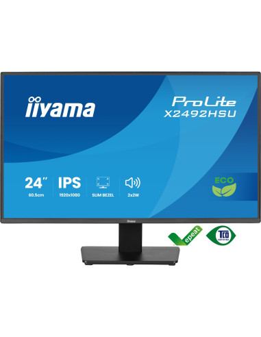 Iiyama Prolite 24-Calowy Panel Ips Full Hd Z Wąskimi Ramkami Z Każdej Strony I Klasą Energetyczną B