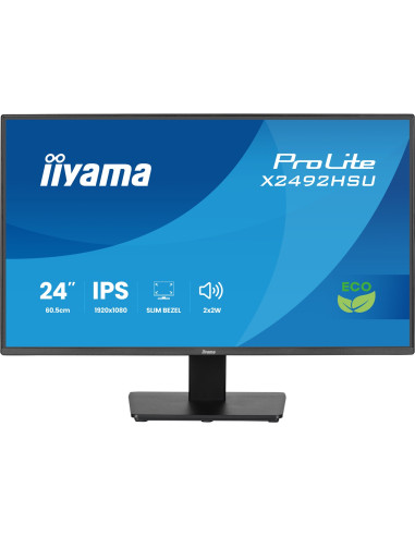 Iiyama Prolite 24-Calowy Panel Ips Full Hd Z Wąskimi Ramkami Z Każdej Strony I Klasą Energetyczną B