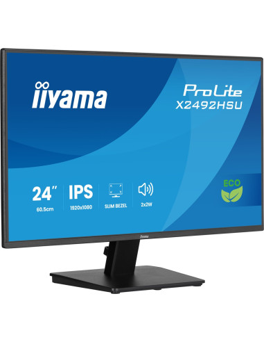 Iiyama Prolite 24-Calowy Panel Ips Full Hd Z Wąskimi Ramkami Z Każdej Strony I Klasą Energetyczną B