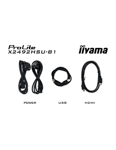 Iiyama Prolite 24-Calowy Panel Ips Full Hd Z Wąskimi Ramkami Z Każdej Strony I Klasą Energetyczną B