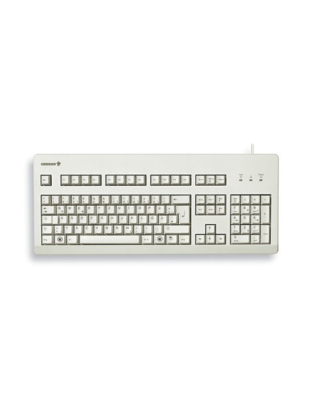 Klawiatura Cherry Tas G80-3000 Przewodowy De-Layout Jasnoszary Niebieski Przełącznik