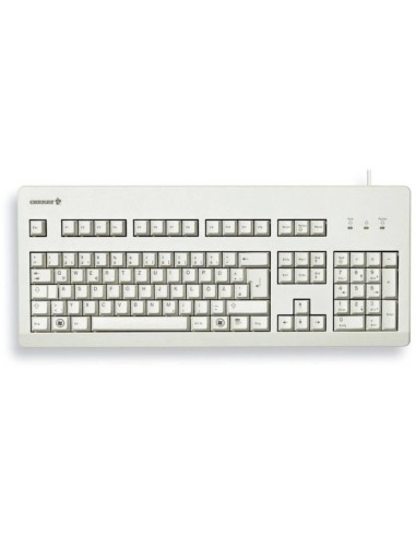Klawiatura Cherry Tas G80-3000 Przewodowy De-Layout Jasnoszary Niebieski Przełącznik