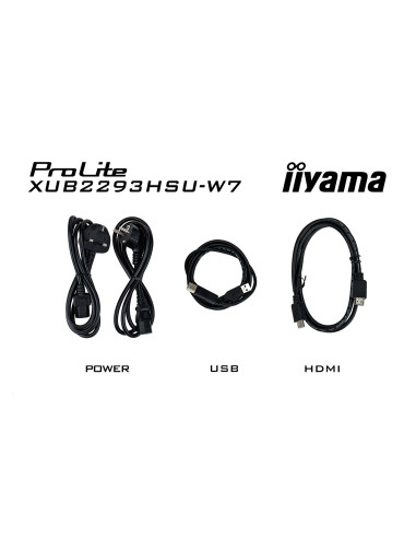 Monitor Iiyama Tft Xub2293Hsu Ips 21.5''/Hdmi/Dp/2Xusb 2.0 - Płaski Ekran - 54.6 Cm