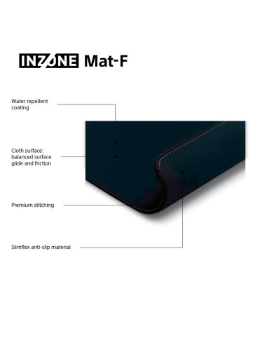 Podkładka Pod Mysz Dla Graczy Sony Inzone Mat F Czarny