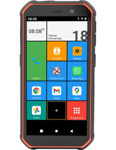 Telefon Olympia Trek 14Cm (5.5") Dual Sim Android 10.0 4G Usb Type-C 3Gb 32Gb 5000Mah - Pomarańczowy