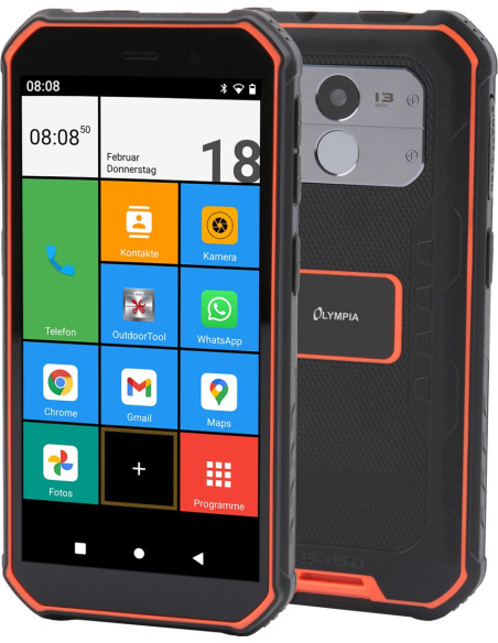 Telefon Olympia Trek 14Cm (5.5") Dual Sim Android 10.0 4G Usb Type-C 3Gb 32Gb 5000Mah - Pomarańczowy
