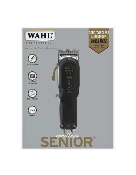 Maszynka Do Strzyżenia Wahl Cordless Senior 08504-2316H Czarna (Li-Ion)