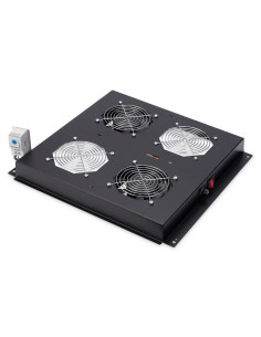 Jednostka Dachowa Nwsz Do Szaf Sieciowych Digitus, 2 Wentylatory, Przełącznik, Termostat, 276M3 Cirk./H, Kolor Czarny Ral 9005