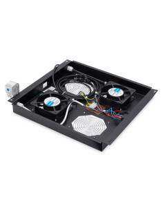 Jednostka Dachowa Nwsz Do Szaf Sieciowych Digitus, 2 Wentylatory, Przełącznik, Termostat, 276M3 Cirk./H, Kolor Czarny Ral 9005 2