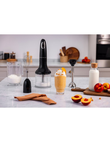 Blender Immersyjny Smeg Hbf03Bleu (101121) 700W Czarny, Stal Nierdzewna