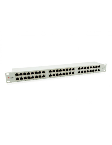 Panel Krosowy Rj-45 X 48, Stp, Możliwość Montażu W Stojaku, Cat 6, Jasnoszary, 1U, 48,3 Cm (19") (326349)
