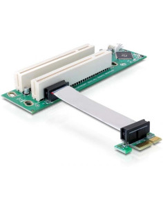Karta Rozszerzeń Delock Riser Card Pci Express X1 Na 2X Pci 32Bit 5 V Z Elastycznym Kablem 9 Cm Lewy Wstawka