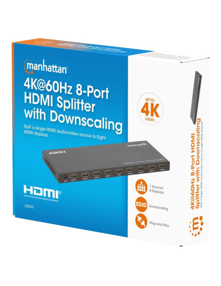 Manhattan 4K60Hz 8-Portowy Rozdzielacz Hdmi Ze Skalowaniem W Dół