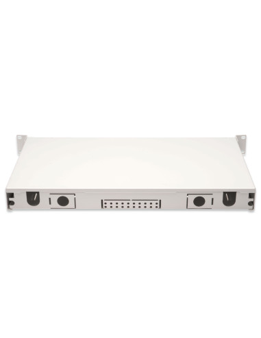 Panel Krosowy Fo Z Wyposażeniem 19'' 1U, 12X Lc Dx, Om3, Pigtaile, Adaptery, Tacki, Wysuwany, Szary