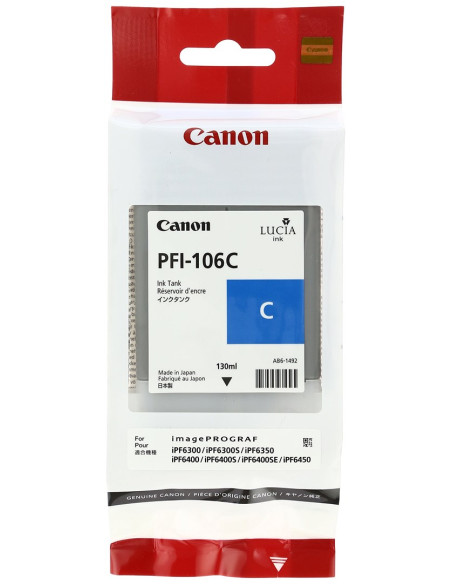Kaseta Canon Pfi-106C Błękitna