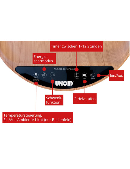 Unold Stół Z Termowentylatorem Henry Ceramic Brązowy (86545)