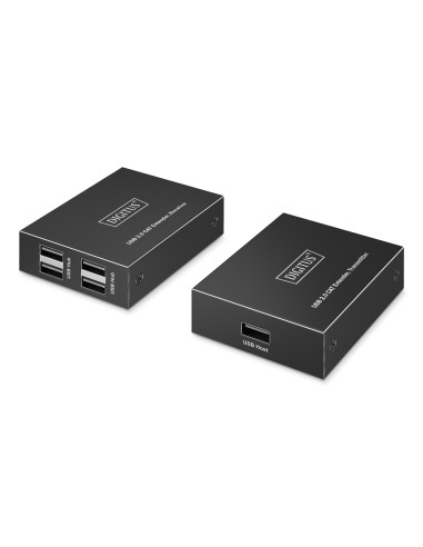 Przedłużacz (Extender) Po Skrętce Kat.6 Usb 2.0 Do 150M, 4X Usb-A Do 480 Mbps, 1X Rj45 (Gigabit Ethernet) - Zestaw (Odbiornik/Na