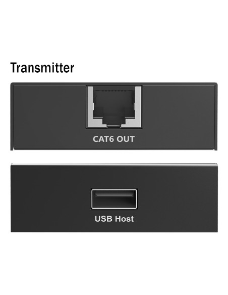 Przedłużacz (Extender) Po Skrętce Kat.6 Usb 2.0 Do 150M, 4X Usb-A Do 480 Mbps, 1X Rj45 (Gigabit Ethernet) - Zestaw (Odbiornik/Na