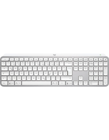 Logitech Mx Keys S Klawiatura Uniwersalne Rf Wireless + Bluetooth Qwertz Niemiecki Aluminium, Biały