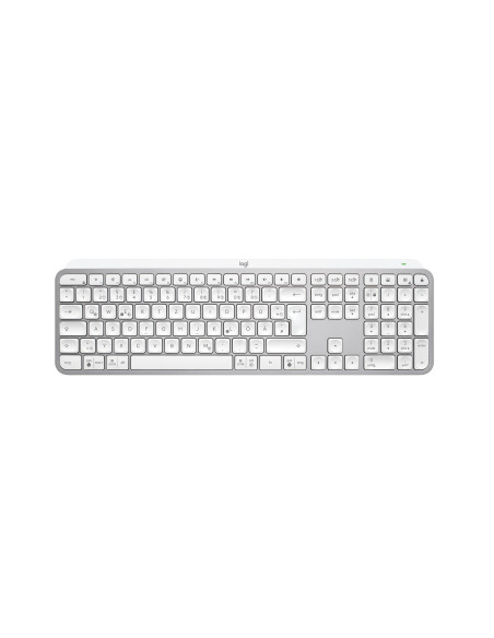 Logitech Mx Keys S Klawiatura Uniwersalne Rf Wireless + Bluetooth Qwertz Niemiecki Aluminium, Biały
