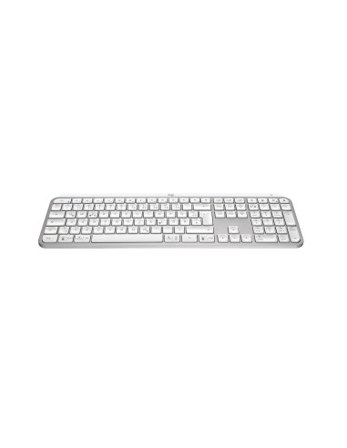 Logitech Mx Keys S Klawiatura Uniwersalne Rf Wireless + Bluetooth Qwertz Niemiecki Aluminium, Biały