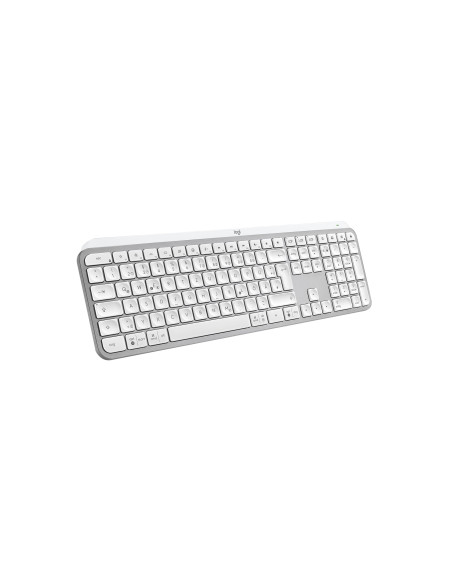 Logitech Mx Keys S Klawiatura Uniwersalne Rf Wireless + Bluetooth Qwertz Niemiecki Aluminium, Biały